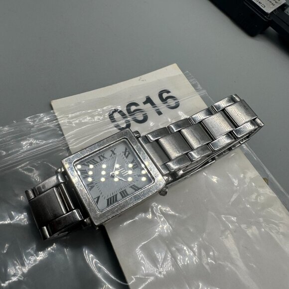 3/$30 J Jill Watch Women Silver Tone Roman Dial Rectangle Case Quartz 7.25" - Picture 10 of 11